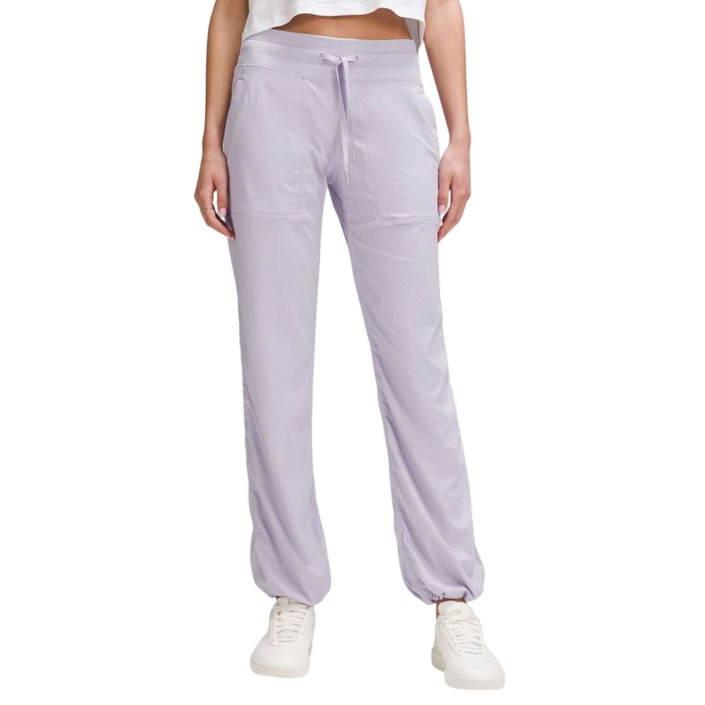 Lululemon Womens Lavender Frost Dance Studio Mid Rise Lined Pant Regular Size 14